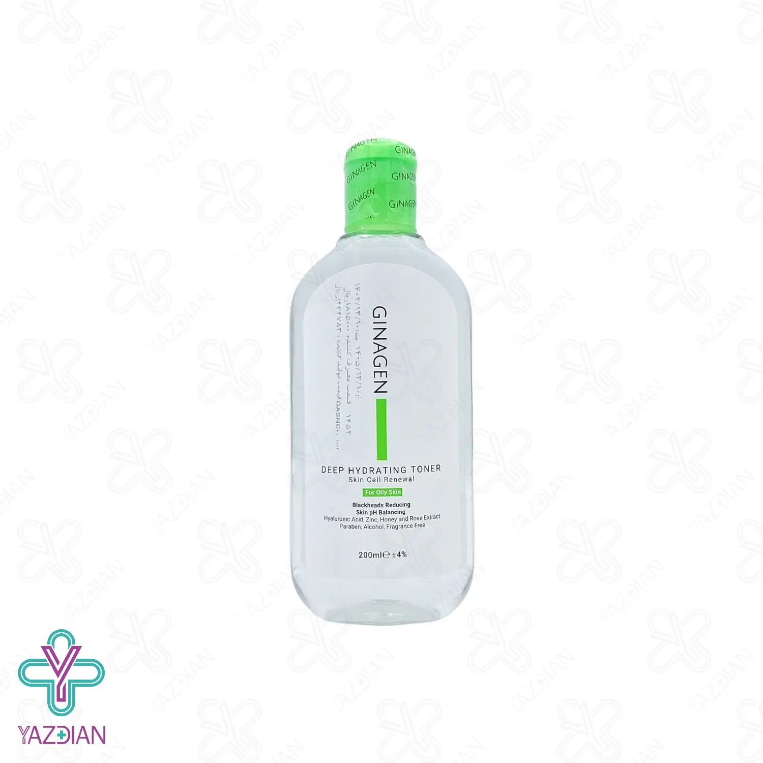 تونر پاک کننده و آبرسان پوست چرب ژیناژن - 200 میلی لیتر	