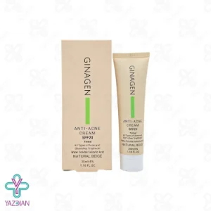 کرم آنتی آکنه و ضد جوش SPF 20 ژیناژن - بژ طبیعی	