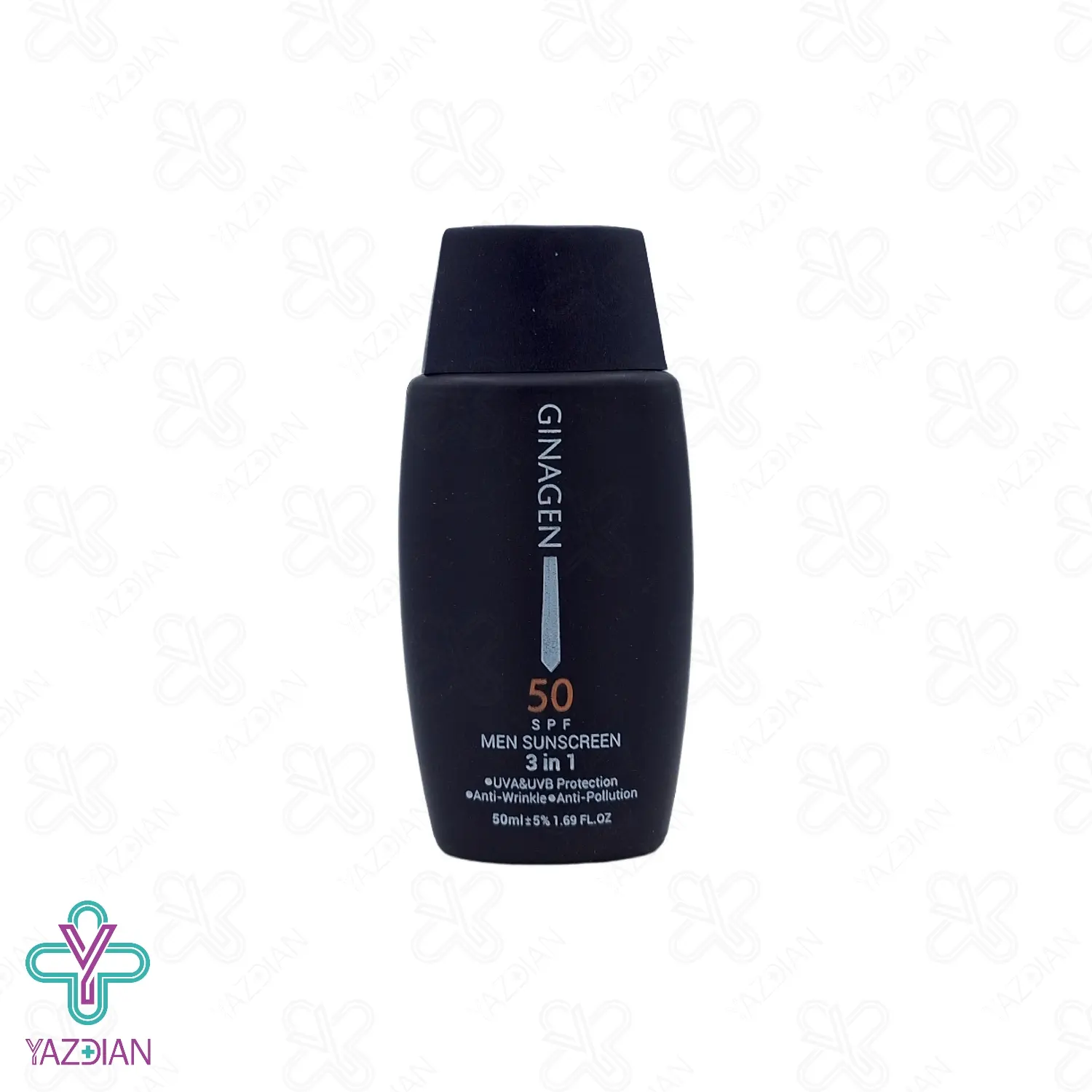 کرم ضد آفتاب SPF50 آقایان ژیناژن (3 در 1) - بی رنگ	