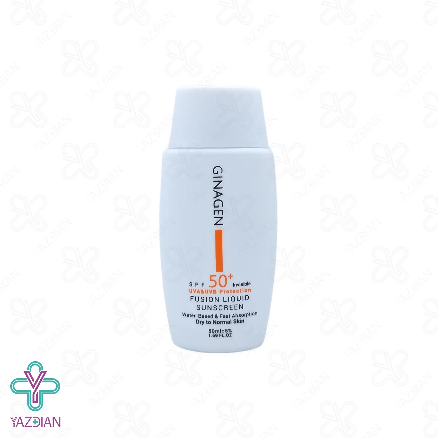 کرم ضد آفتاب SPF50 آقایان ژیناژن (3 در 1) - بی رنگ	