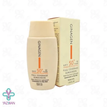 کرم ضد آفتاب SPF 50 پوست چرب ژیناژن - رنگی 02	