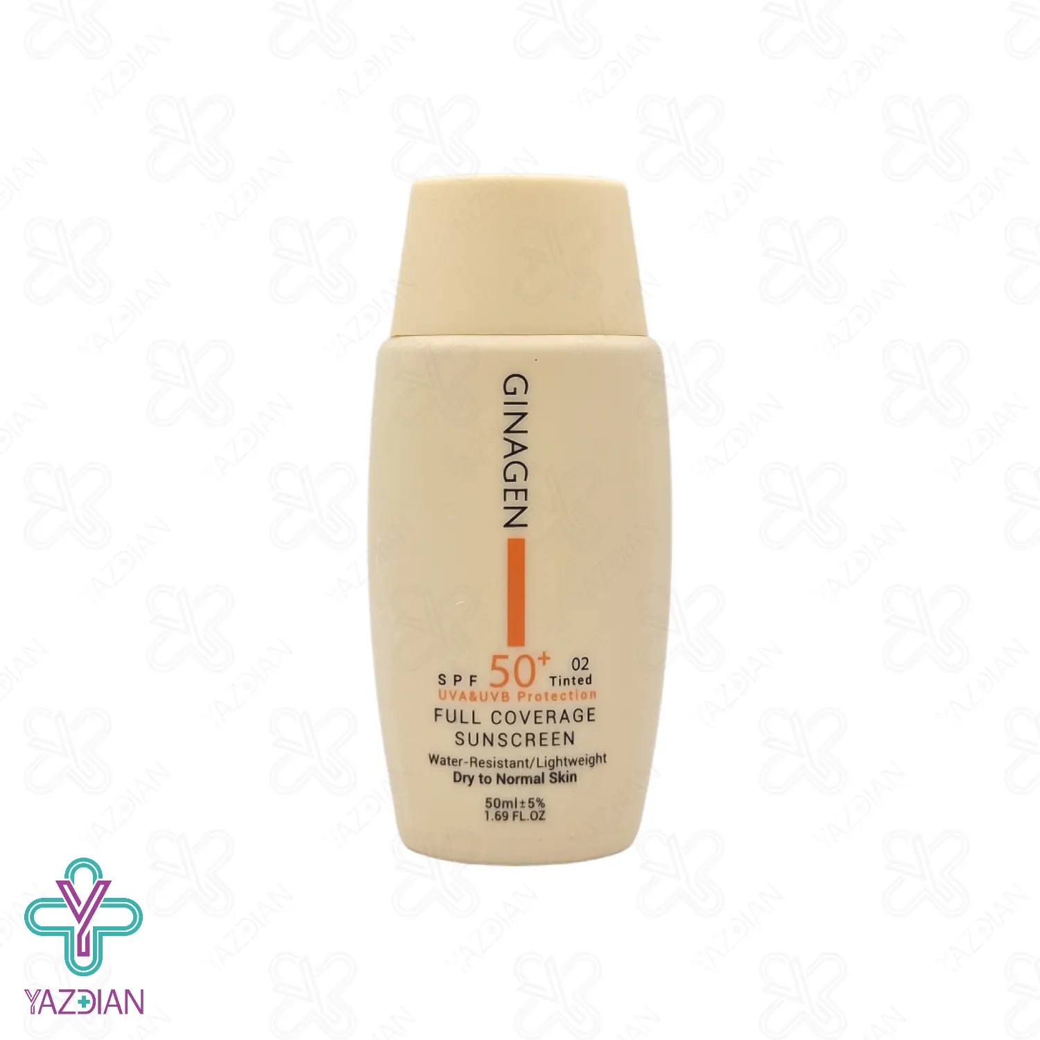 کرم ضد آفتاب SPF50 پوست خشک ژیناژن - رنگی 02	