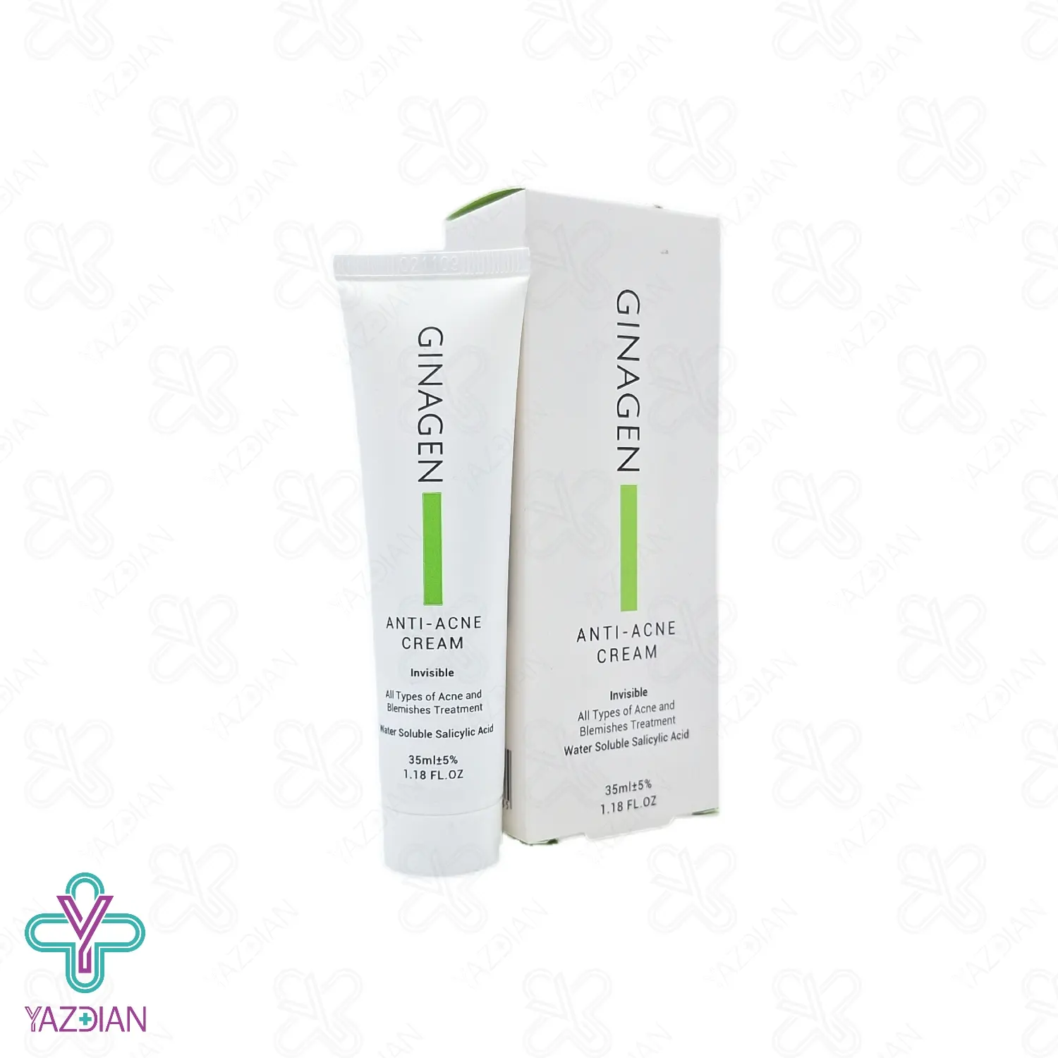 کرم آنتی آکنه و جوش بی رنگ ژیناژن - 35 میلی لیتر	