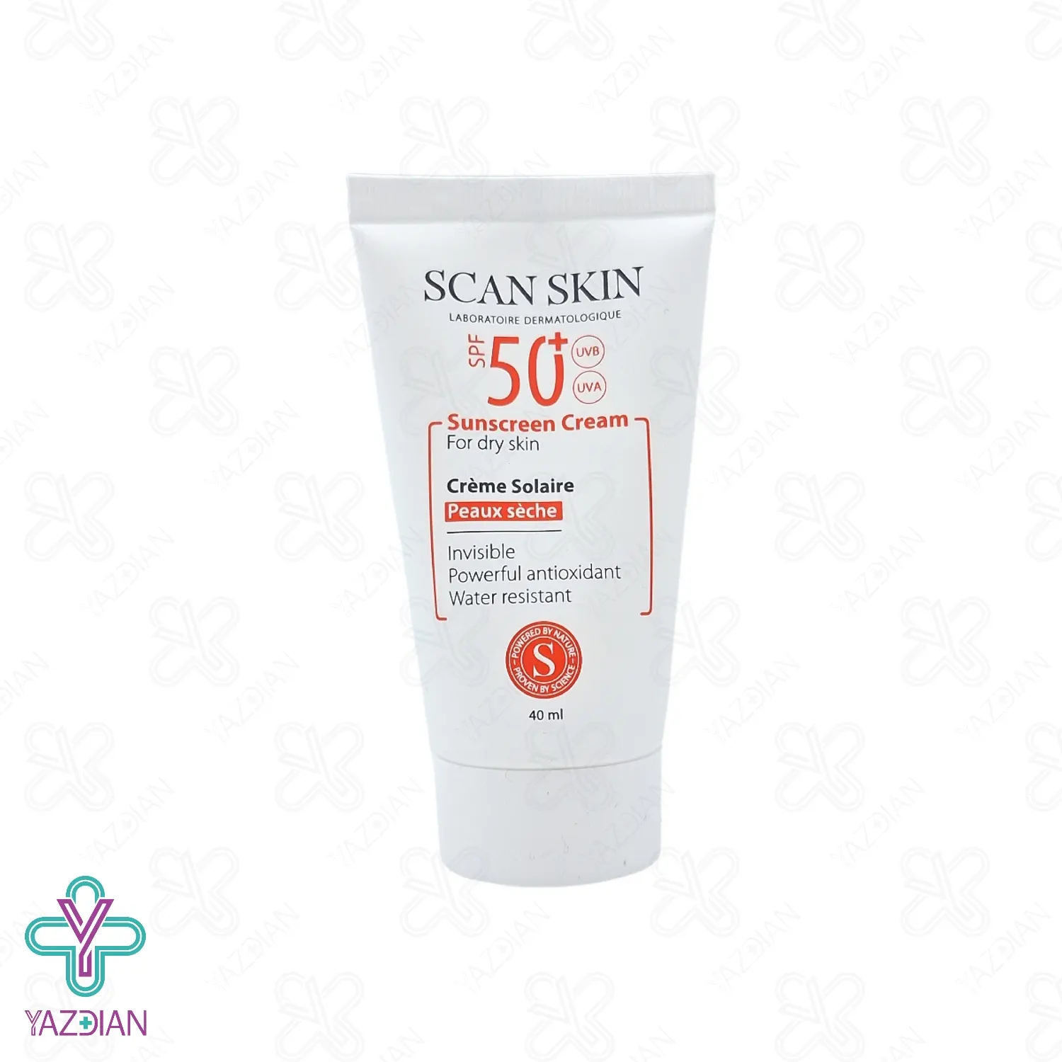 کرم ضد آفتاب SPF50 پوست خشک اسکن اسکین – بی رنگ	