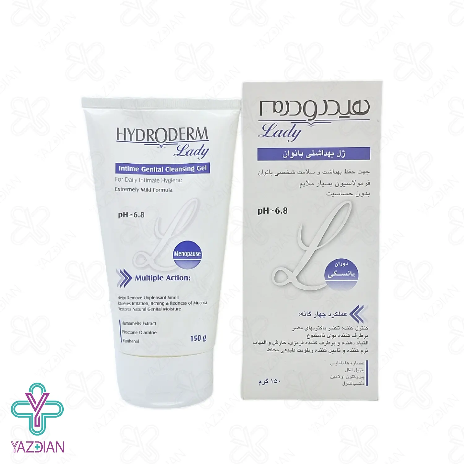 ژل بهداشتی بانوان یائسه هیدرودرم - 150 میلی لیتر	