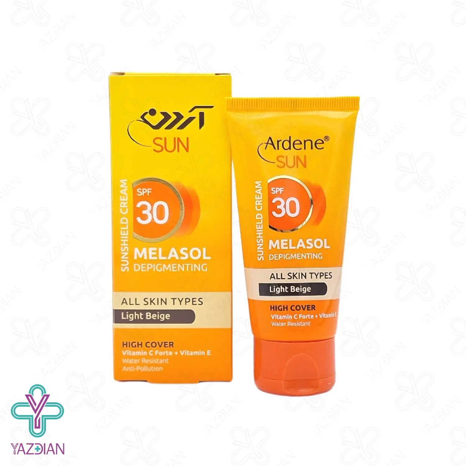 کرم ضد آفتاب ضد لک SPF30 آردن سان انواع پوست - بژ روشن