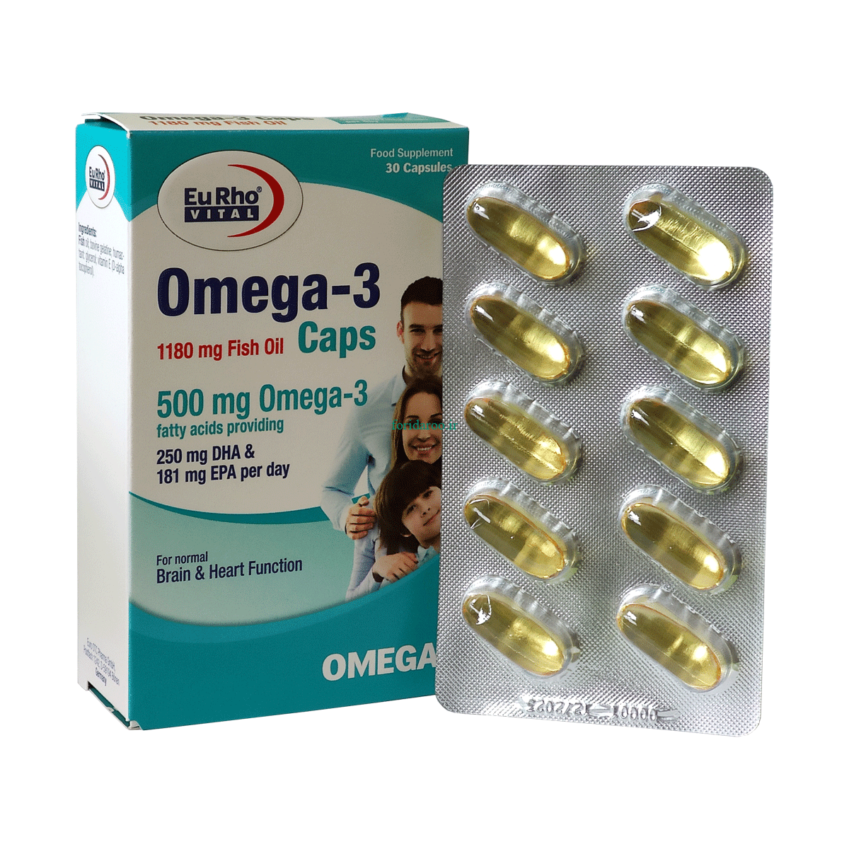 کپسول ژلاتینی امگا3 500 میلی گرم یوروویتال - 30 عددی