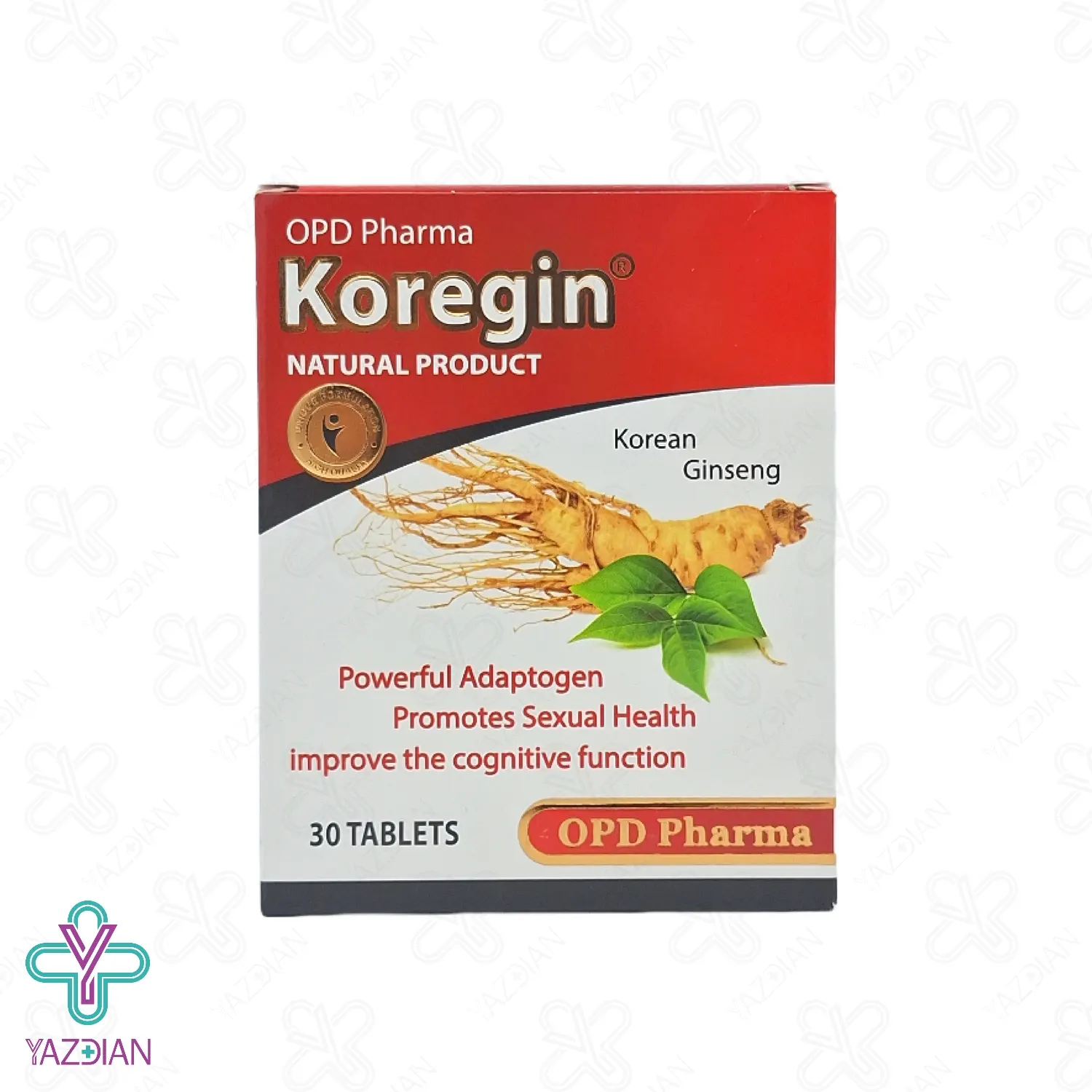 قرص تقویتی جینسینگ کورجین او پی دی فارما - 30 عددی	