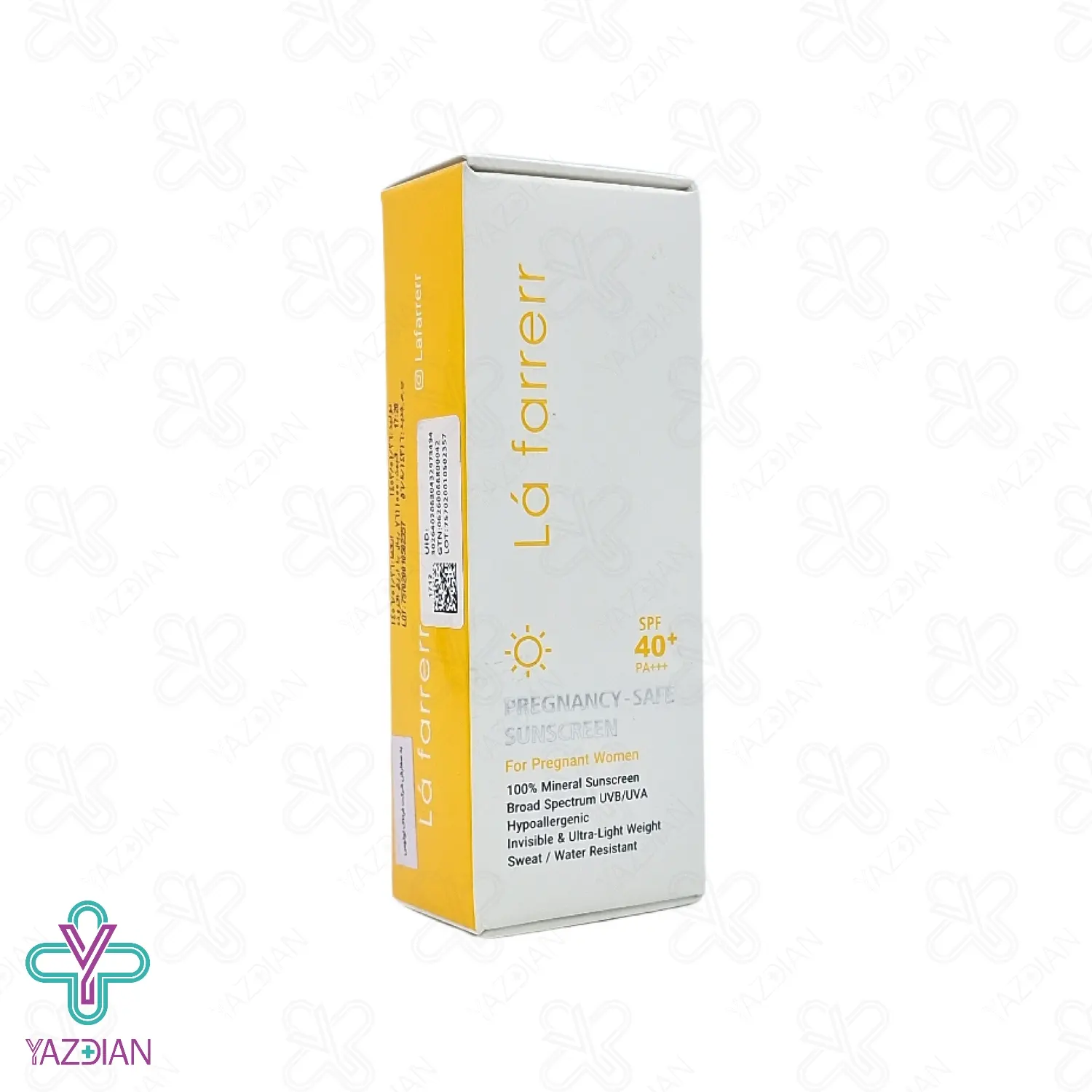 کرم ضد آفتاب مینرال SPF40 لافارر مناسب دوران بارداری – بی رنگ	