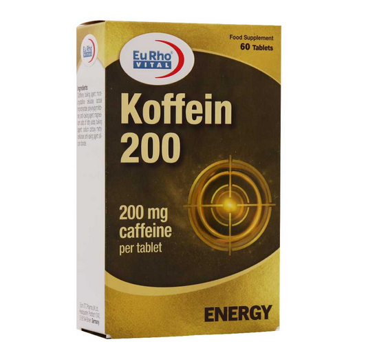 قرص کافئین 200 میلی گرم یوروویتال - 60 عددی