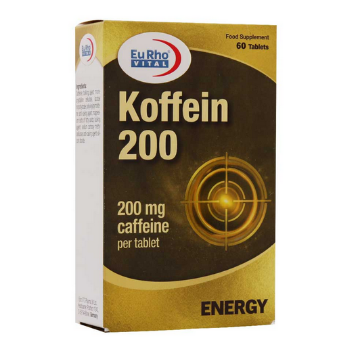 قرص کافئین 200 میلی گرم یوروویتال - 60 عددی
