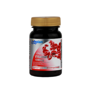 قرص زیر زبانی ب12 1000 میکروگرم لایف پلن - 30 عددی