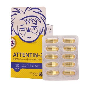 تصویر  سافت ژل امگا3 و د3 آتنتین-3 جهان فارمد آریا - 30 عددی