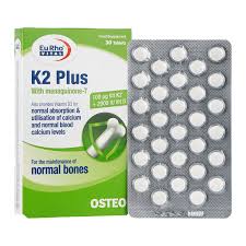 قرص ویتامین کا2 پلاس یوروویتال - 30 عددی