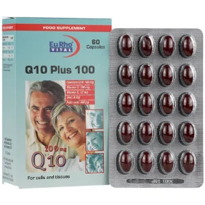تصویر  کپسول کیوتن پلاس 100 میلی گرم یوروویتال - 60 عددی