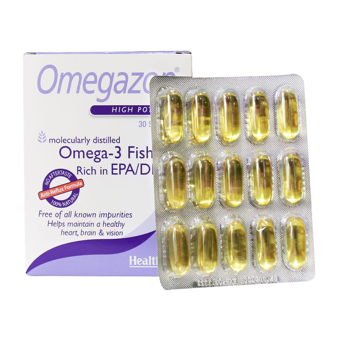 تصویر  کپسول امگا3 امگازون هلث اید - 30 عددی