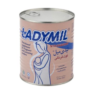 تصویر  پودر تقویت مادران لیدی میل توت فرنگی - 400 گرم